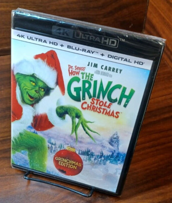 Dr. Seuss' How the Grinch Stole Christmas (4K Ultra HD/Blu-ray)NEW-Free Shipping