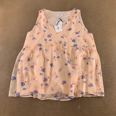Target The Nines by Hatch Women's Maternity Large Floral V Neck Tank Top NWT