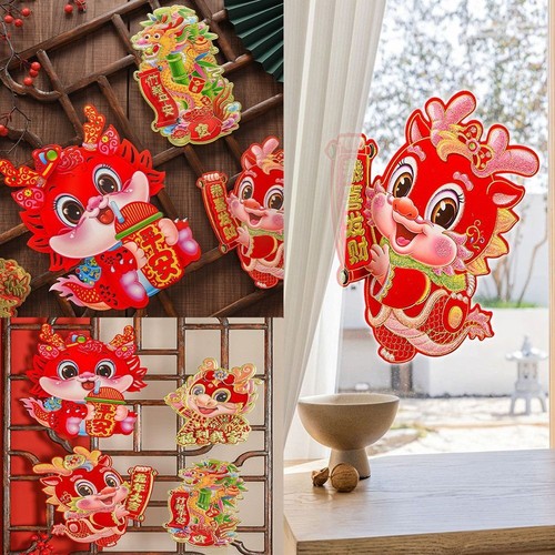 Cartoon Door Window Stickers Spring Festival Room Wall Decals eBay