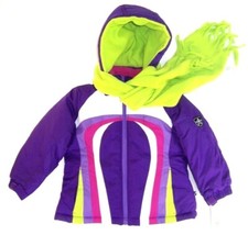 Rothschild Girls Hooded Winter Jacket NWT Purple Insulated Lined w/ Scarf Size 4