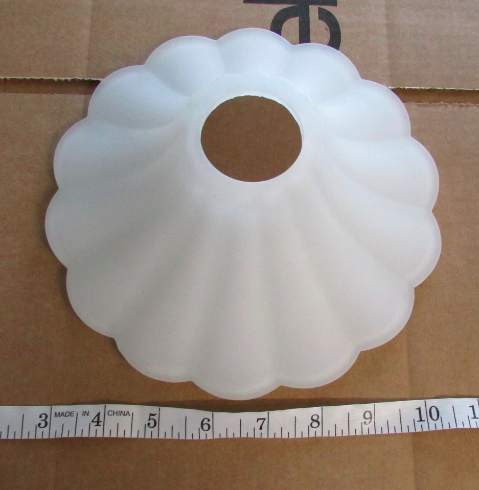 Lámpara de pared de vidrio esmerilado baño tocador sombra cubierta flor floral Foto 2 de 4