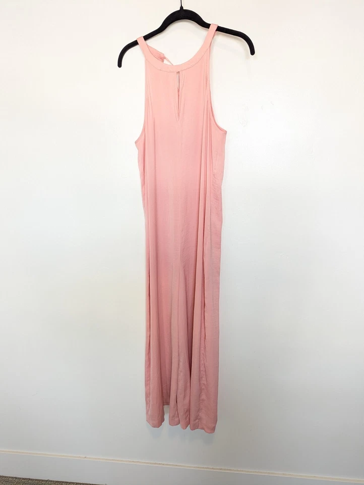 Madewell Keyhole Wide Leg Jumpsuit Womens Size M Pink Icing Silky Lightweight - Image 3 of 4