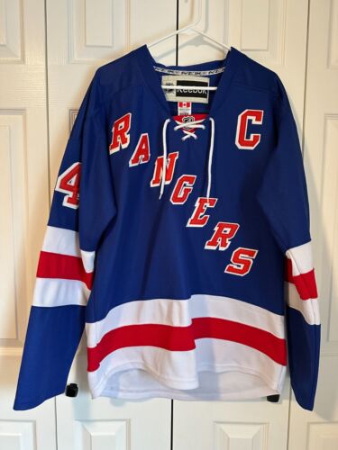 New York Rangers Ryan Callahan #24 Reebok Blue NHL Hockey Jersey Size 48 (L)