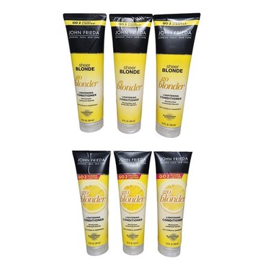 John Frieda Go Blonder Lightening Conditioner 8.3 oz 6 Pack. Packaging May Vary.