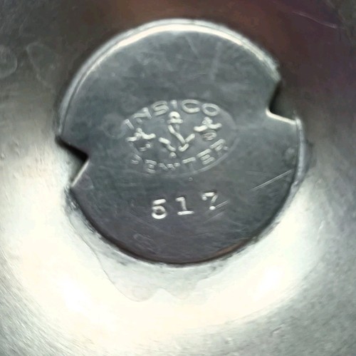 Vintage Insico Zinn Teekanne 517 9" Scharniere Deckel Standfuß Fuß - Bild 7 von 9