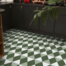 10 PCS 12x12" Green Self-Adhesive Peel and Stick Flooring Waterproof Vinyl