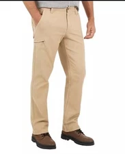 WEATHERPROOF VINTAGE MEN FLEX UTILITY RELAXED FIT CANVAS PANTS 32x32