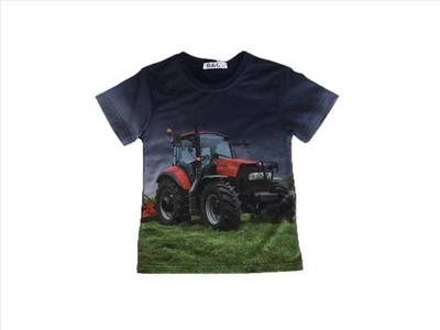 S&C Jungen T-Shirt dunkelblau mit Traktor-Motiv Case H210