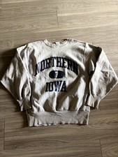 VTG 90s Champion Men's Large Reverse Northern Iowa UNI Crewneck Size L