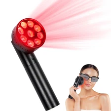 Red Infrared Light Therapy Device 9 LED Redlight Wand Pain Relief for Body 