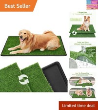 Dog Grass Pad with Tray Large - Dog Litter Box Indoor Potty for Apartment and...