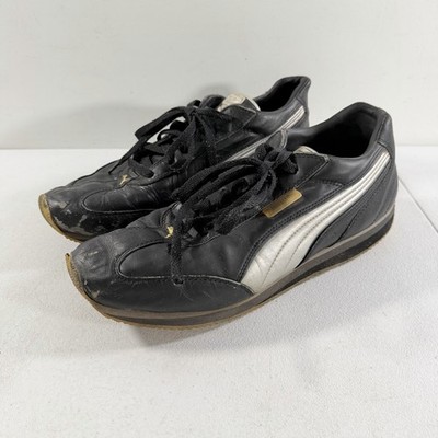 Vintage PUMA Runners Low Men s Black Silver Shoes Sneakers Size 12 Y2K