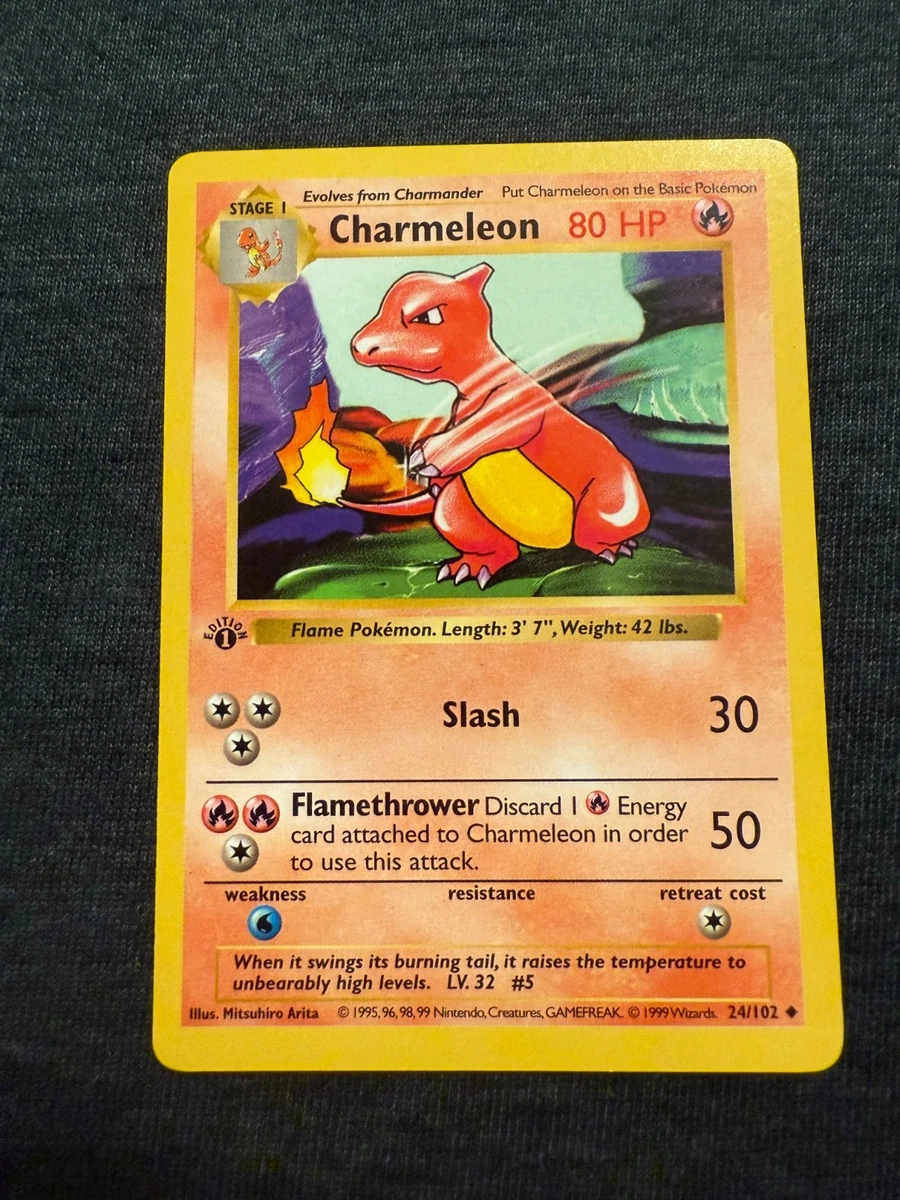 25+ Charmeleon Pokémon TCG Shadowless Individual Collectible Card