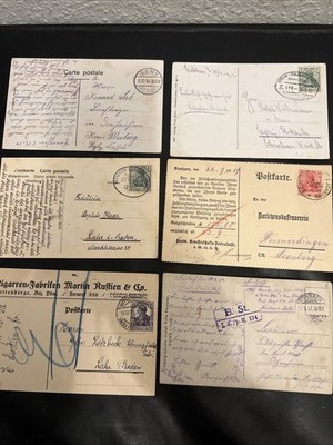 DR Postkarten Lot -6x- diverse Frankatur & Stempel - A447