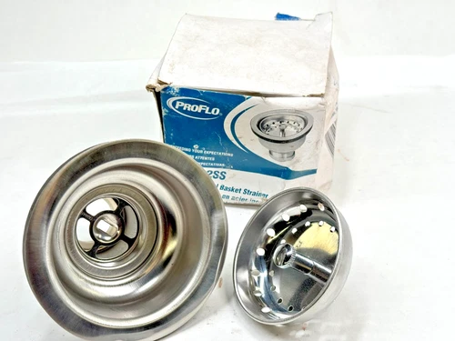 PROFLO PF1432SS Stainless Steel Sink Drain & Strainer 1-1/2" MIP - Picture 2 of 9