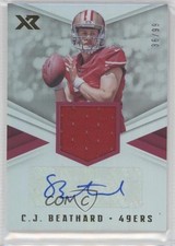 2017 Panini XR Rookie Swatch Auto 36/99 CJ Beathard #RSA-CB Auto 0v3a