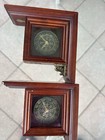 Bombay Mahogany Wood Desk Clocks Set, Analog, Roman Numerals, 2004 Model 160CP — photo 4