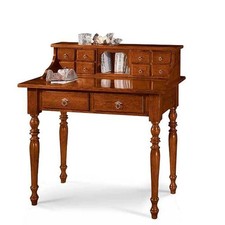 SCRIVANIA SCRITTOIO IN LEGNO MASSICCIO ARTE POVERA MOD OLD AMERICA NOCE SCURO