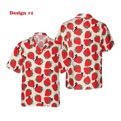 Hawaiian Shirt For Vacation Fruit Funny Strawberry