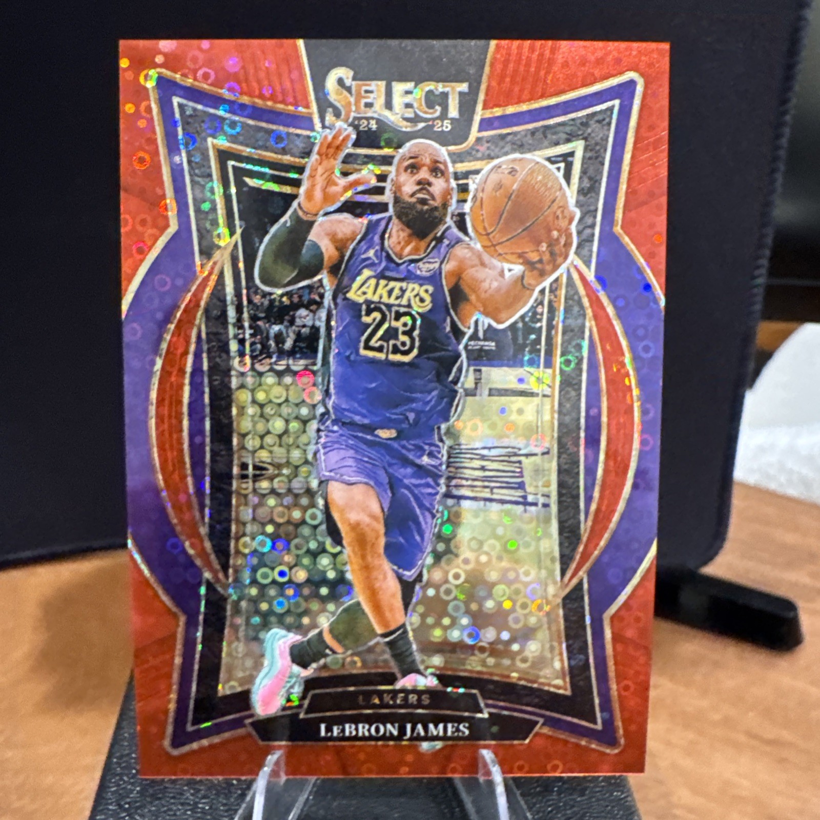 2024-25 Panini Select Lebron James Concourse #54 Red Disco Prizm /49