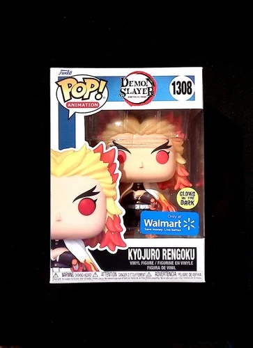 Kyojuro Rengoku Funko Pop! 1308 Demon Slayer Glow GITD Walmart minor box dmg