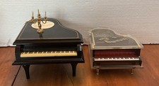 Lot of 2 Vintage Sankyo & George Good Piano Music Boxes Working Trinket Box