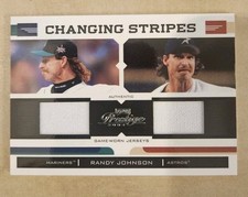 Randy Johnson 2004 Playoff Prestige Changing Stripes dual Relic CS-12, #100/150