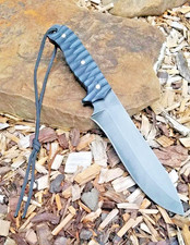 Custom Handmade 5160 Spring Steel - Hunting Bowie Knife With Leather Sheath