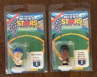 2 Vintage 1995 Micro Stars Collector Series MLB Figures Lot Thomas Piazza Sealed