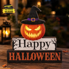 Halloween Table Decor Halloween Pumpkin Decor with LED Light                