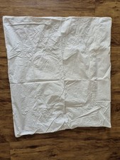 Vintage Handmade Cotton Embroidered Oversize Pillow Covers W Button Closures 2 