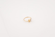 10kt Yellow Gold Butterfly Ring for Women Size 7.5, Diamond-Cut Design 1.3g
