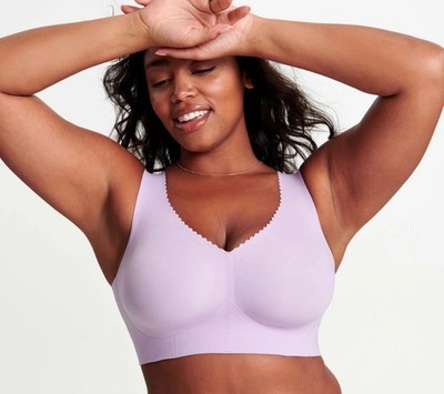 Evelyn & Bobbie Evelyn Seamless Wirefree Bra Lavender XL Used
