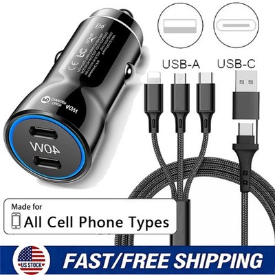 40W Super Fast Charging USB Type C Wall Charger For iPhone 17e 16 15 Pro Max 14 