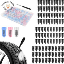 100PCS Tire Screw Plug Kit with Driver 3 Sizes Quick Puncture Repair Car Truck 