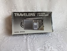 VINTAGE 1988 Travelers Radio LCD AM/FM Alarm MFR-88 Original Box  Instructions