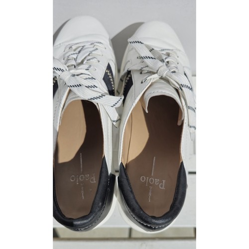 Linea Paolo weiß/schwarz Echtleder Plateau Sneaker Größe 9,5 - Bild 6 von 8