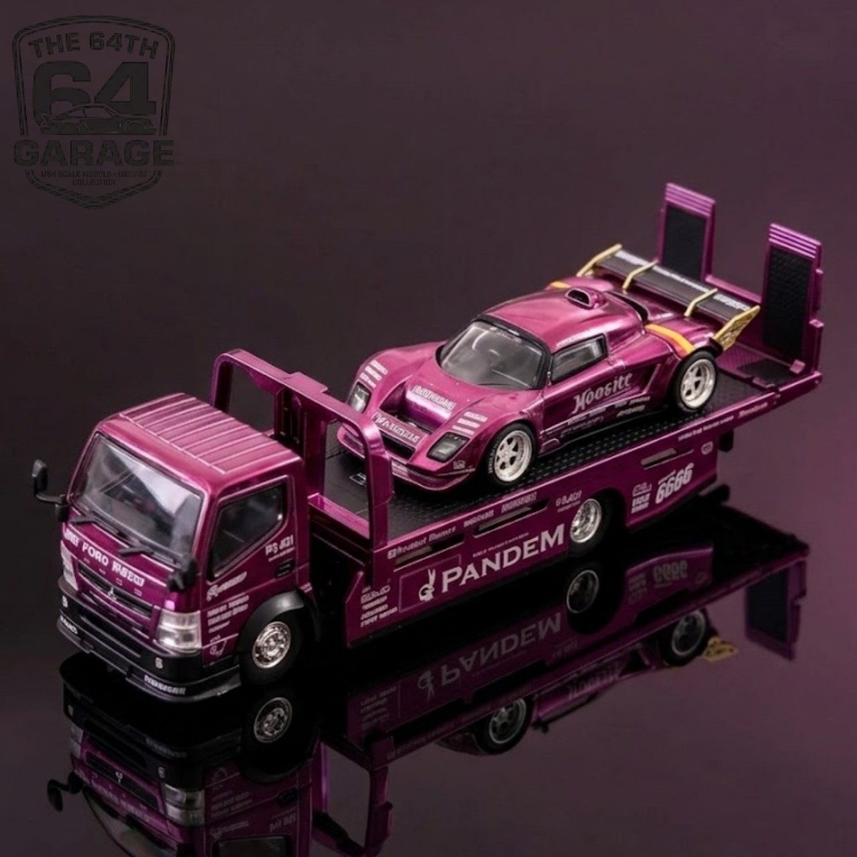 Poprace 1/64 PANDEM ELISE TRUCK セット 限定 POP RACE XCARTOYS 1/64 PANDEM Elise Fuso Truck Purple 2026 HEC