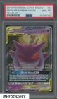 2019 Pokemon Sun & Moon Team Up #53 Gengar & Mimikyu GX PSA 8
