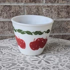 Vintage Hazel Atlas APPLE Milk Glass 6” Splash Proof Mixing Bowl