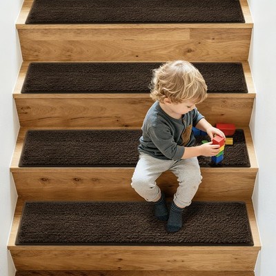 Non-Slip Stair Treads for Wooden Steps, 8x30 Inch Extra Thick Stair Mats (13m...