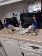 2  beautiful peacock ornaments