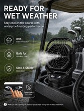 Adjustable 180 Degree Tilt Misting Fan for Ca...