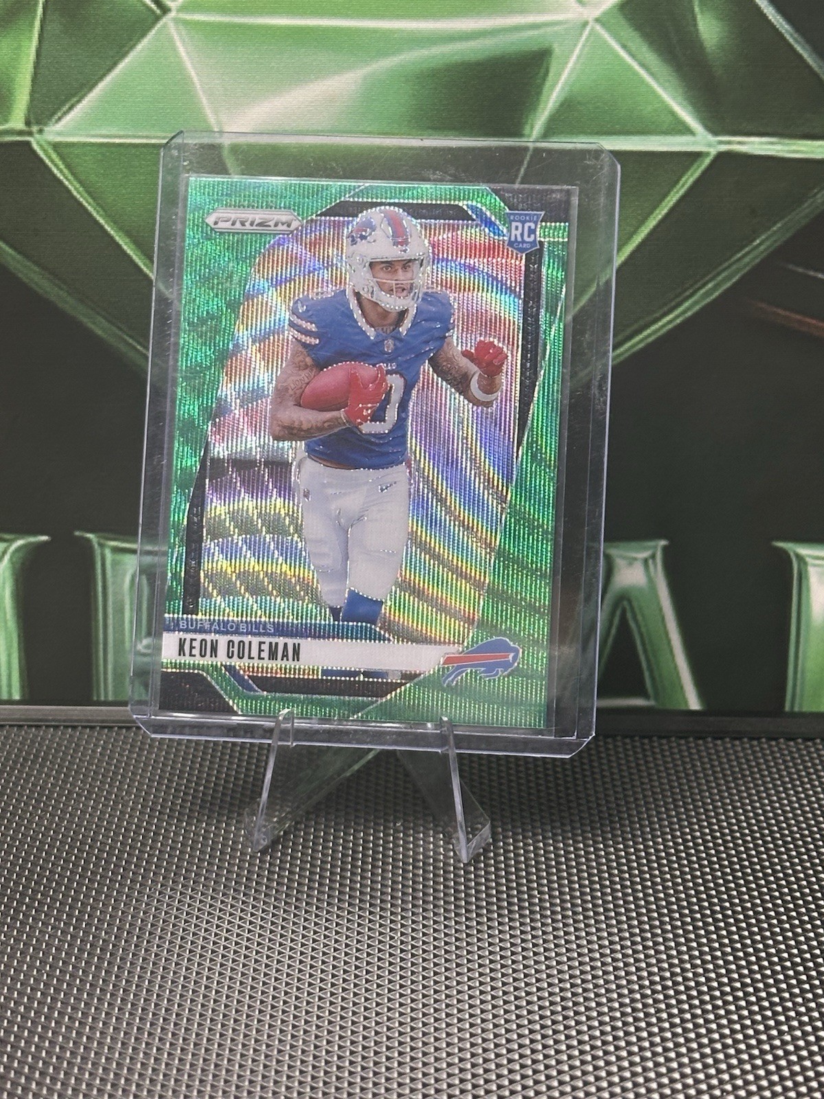 2024 Panini Prizm - Rookies Keon Coleman #362 Green Wave Prizm (RC)