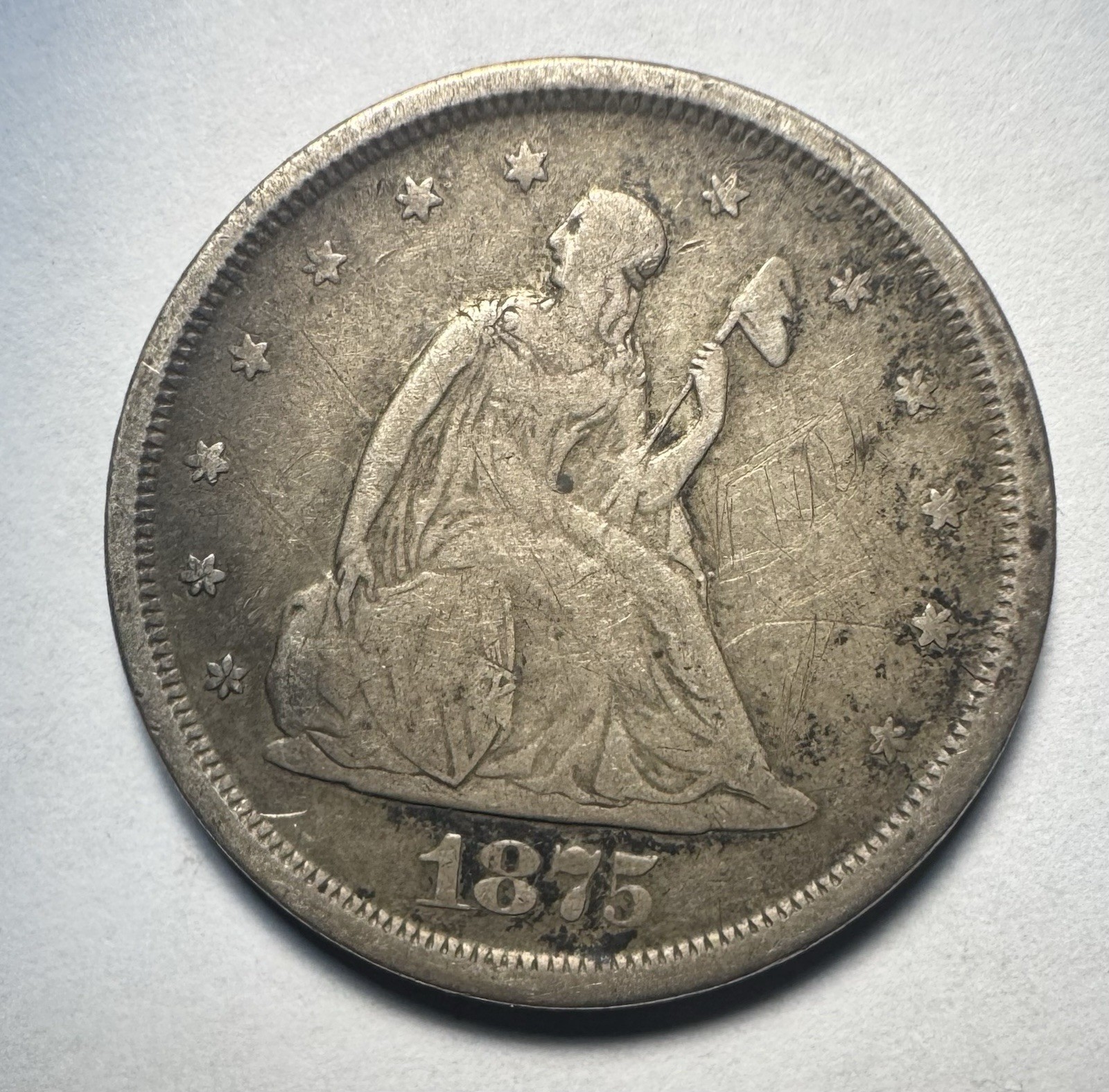 1875-S Twenty Cent Piece 20c - 90% Silver ❗️HARD TO FIND❗️