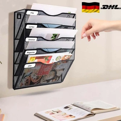 Zeitschriftenhalter wand Zeitungsregal Magazinständer Prospekthalter 5 Fächer DE - Bild 1 von 4