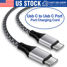 60W USB-C to USB-C Cable Fast Charger lot PD Nylon Cord iPhone 17 16 Pro Samsung