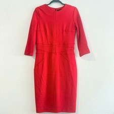 MANGO Suit Sheath Long Sleeve Dress Size M