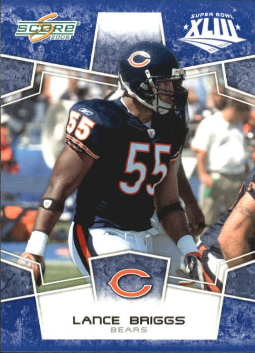 2008 Score Super Bowl XLIII Blue #57 Lance Briggs - FB
