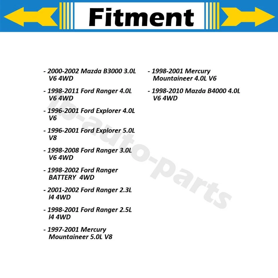 Manguera de freno delantera 2 piezas para Mazda B3000 3,0 L 4x4 2000-2002 Foto 2 de 4